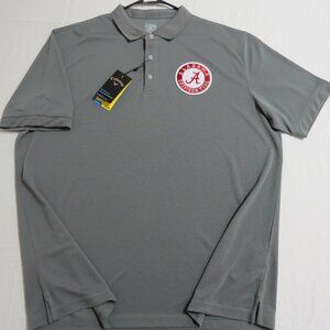 New 2XL ALABAMA Gray Callaway Men's db #21L Polo Shirt